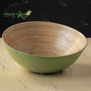 Bol de service personnalisé OEM pour soupe Plat en bambou naturel Nouvelle arrivée Ustensiles de cuisine légers pour le service de nouilles bouillon ragoût - Product Image 4