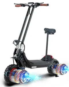 High tech fast scooter 1200W 2400 watt 48V 20.8ah electric scooter 11 inch 2 wheels dual motor foldable electric scooter