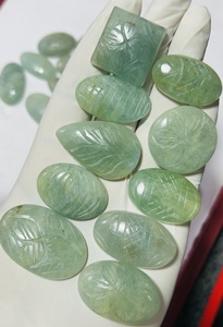 Cuentas de piedra suelta de ojo malvado con forma de piedra preciosa de Aventurina verde para mujer, accesorios para hacer joyas, piedras talladas naturales, - Product Image 3