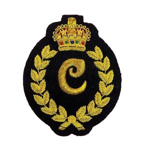 Royal QC Crown Blazer Badge Wire Bullion Hand Embroidery Luxury Fashion <b>Sew</b>-On Patches Crest Design Custom Embroidered - Product Image 6