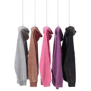 เสื้อฮู้ดผู้ชายผ้าฝ้ายแท้ 100% คุณภาพสูง สำหรับฤดูหนาว ล้างสีแบบ Acid Wash ไซส์ใหญ่ ระบายอากาศได้ดี สวมใส่สบาย เป็นมิตรกับสิ่งแวดล้อม ทนทาน - Product Image 3