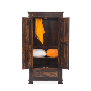 ตู้เสื้อผ้าสไตล์มหาราชาเฟอร์นิเจอร์ห้องนอนไม้เนื้อแข็งหรูหรา - Product Image 6