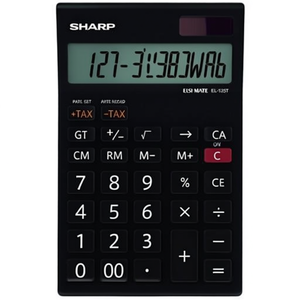 Calculatrice de bureau solaire Sharp EL-125TWH 112 x 13 x 176 mm (L x H x P) Noire - Product Image 2