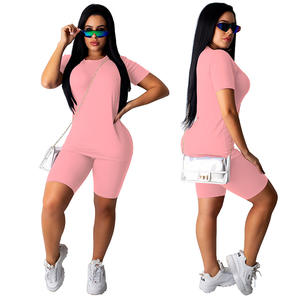 2025 nouveauté femmes deux pièces été Gym Fitness porter respirant Jogging costumes Logo personnalisé motif femmes ensembles courts - Product Image 3