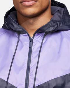 Chaqueta Cortavientos con Capucha de Lona para Hombre, Estilo Urbano, con Logotipo Frontal, Color Personalizado, Cierre de Cremallera, Impermeable, Ligera, para Invierno - Product Image 3