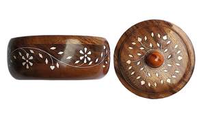 Tarro de almacenamiento de madera oscura hecho a mano para frutas secas, nuevo diseño elegante de alta calidad para cocina, decoración del hogar - Product Image 5