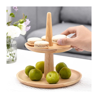 Support à gâteau en bois écologique pour fêtes, design arbre unique, logo personnalisé DIY, supports à fruits carrés à plusieurs niveaux, marque FALAH la plus vendue