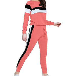 Chándal de mujer de alta calidad personalizado ajustado mezcla de algodón OEM venta al por mayor gimnasio ropa deportiva Jogger conjunto para correr Fitness - Product Image 5