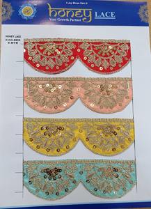 ลูกไม้ปักลายดอกไม้สีสันสดใสสำหรับชุดเจ้าสาวและชุดราตรีสำหรับงานออกแบบแฟชั่น - Product Image 3