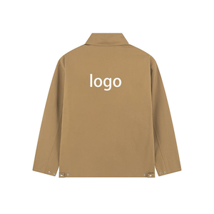 เสื้อแจ็กเก็ตบอมเบอร์สำหรับผู้ชายผ้าคอตตอนทอลายทแยงผ้าคอตตอนสไตล์ไฮสตรีทแห้งเร็ว - Product Image 5