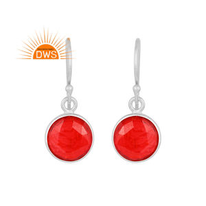 Pendiente colgante de piedras preciosas de cuarzo granate doble de plata de ley fina superventas, joyería personalizada para mujer, regalo para ella - Product Image 1