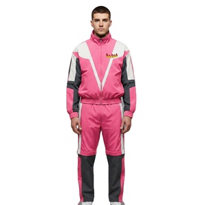 Men Windbreaker <b>Tracksuit</b> Outdoor Athletic Outfit Windproof Jogging Jacket Matching Sports Pants Casual Fit and low pirces - Product Image 1