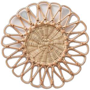 Handmade <b>round</b> Vintage Design Rattan <b>Mat</b> Jute Tablemats and Coasters for <b>Tables</b> Factory Price in Bulk Quantity - Product Image 2