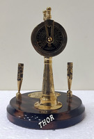 Finition antique laiton nautique décor à la maison métal artisanat bateau moteur télégraphe avec porte-stylo