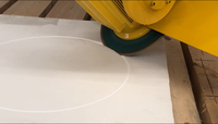 Máquina de Corte de Piedra con Sierra de Puente CNC de 4 Ejes con Fresa para Perfilado y Corte de Losas de Cuarzo, Mármol y Granito