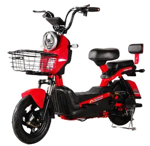 Wholesale Adult Foldable Electric Scooter 48V Fat Tire Mountain Moped With Pedals 14-Inch City Bike