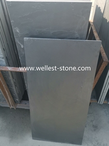 Revestimiento de piedra natural para suelos de losa de piedra, suelo de baldosas de roca de pizarra negra <span class=keywords><strong>24x24</strong></span> - Product Image 3