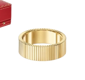 Anillo de Latón de Alta Calidad con Diseño de Tornillo y Baño de Oro de 18K, Joyería de Lujo para Hombre y Mujer Love0200 - Product Image 1