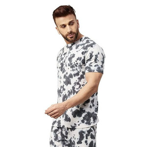 2025 été arrivée 100% coton hommes vêtements d'entraînement de gymnastique solide cravate teinture survêtements ensemble en grandes tailles écologique abordable - Product Image 5