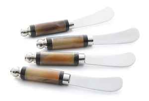 Custom Made Natural Buffalo Horn Kitchen Cutlery Set Including Spoons Fork <b>Knives</b> - Product Image 3