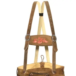 Pantalones cortos bávaros personalizados para hombre Oktoberfest Lederhosen en colores personalizados con logotipo impreso Wax Lederhosen Shorts para uso en el gimnasio - Product Image 6