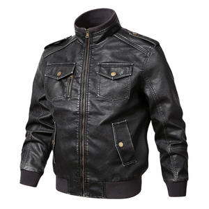Veste en cuir de style pour motards Veste d'hiver en cuir 100% de couleur personnalisée pour hommes Vestes en cuir fines personnalisées pour motocyclistes - Product Image 1