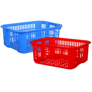 Caisses de stockage Poubelle à linge en plastique rouge Conception à fente ouverte pour une respirabilité et une organisation efficace 5050 caisse en plastique 3T - Product Image 1