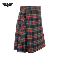 Kilt Escocés Unisex para Festival, Lana de Alta Calidad, Diseño Tradicional Sólido, Color Personalizado, Estilo Medieval Plisado, Corte Regular para Adultos