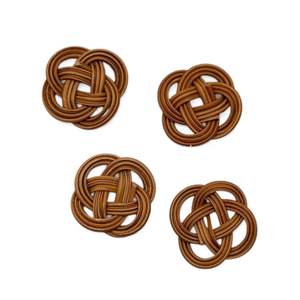 Abalorio Artesanal de Ratán de Fibra Natural para la Elaboración de Joyas, Pendientes y Collares - Product Image 1