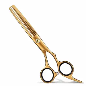 Tóc mỏng kéo cắt răng kéo Vàng Titan thợ cắt tóc làm Tóc Dao Cạo cạnh kéo tóc