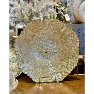 Bandeja de Metal elegante y duradera con diseño de hojas, perfecta para servir bebidas, aperitivos y Decoración elegante, bandeja hecha a mano de mesa - Product Image 3