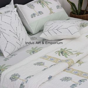 Colchas de algodón con estampado de bloques de mano indio, colcha acolchada de algodón, colcha acolchada de algodón al por mayor - Product Image 6