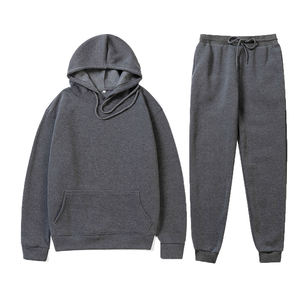 Ensemble de survêtement unisexe, sweat-shirt et pantalon de jogging, survêtement uni surdimensionné personnalisé pour hommes - Product Image 5