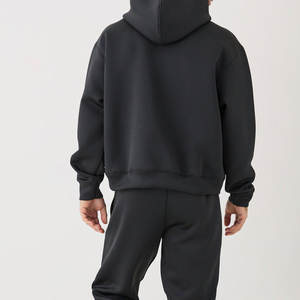 Ensemble deux pièces décontracté pour homme : sweat à capuche et pantalon de survêtement amples en coton 100 %, couleur unie personnalisable - Product Image 5