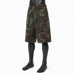 Pantalones Cortos de Mezclilla Cargo con Camuflaje Personalizado para Hombre, Estilo Urbano Holgado, OEM, ODM, Marca Privada, Venta al Por Mayor - Product Image 3