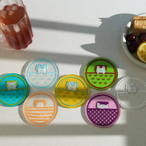 Custom Acrylic <b>Coaster</b> Glitter Transparent Personalized Logo <b>Drink</b> <b>Coaster</b> Durable Plastic Promotional Gift Wholesale - Product Image 1