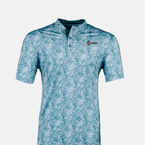 Polo de golf en coton anti-rides de haute qualité pour hommes Logo personnalisé et design Chemises décontractées à impression blanche sublimation - Product Image 6