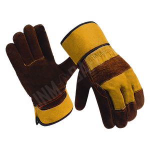 Gants de travail en cuir de vachette grainé de qualité supérieure, fabriqués au Canada, confortables, ignifuges, pour la sécurité industrielle et le jardinage - Product Image 2