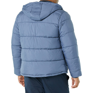 Chaqueta acolchada blanca de invierno personalizada para hombre, chaqueta acolchada con cuello levantado y estampado por sublimación - Product Image 5