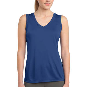Camiseta sin mangas informal con cuello en V transpirable True Navy Blue - Product Image 1