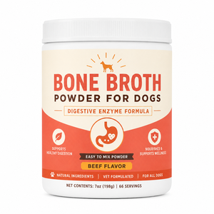 Suplemento para la Salud Intestinal de Mascotas OEM 198g, Caldo de Hueso en Polvo para Perros, Enzimas Digestivas, Probióticos Activos, Fibra de Calabaza - Product Image 1