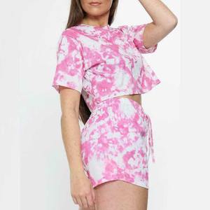 Ensemble short personnalisé OEM pour femmes Vêtements décontractés en coton durable avec tissu anti-boulochage Vêtements de détente deux pièces doux avec logo - Product Image 2