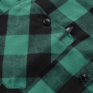 Hooded Flannel 100% Cotton <b>Shirt</b> for Men Long Sleeve Pullover Hoodie Jacket <b>Button</b>-Down With Custom Your Own Embroidered Logo - Product Image 4