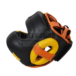 Protector de cabeza de boxeo con logotipo personalizado y acolchado de absorción de impacto para artes marciales y lucha, protector de cabeza de boxeo de cobertura completa - Product Image 3