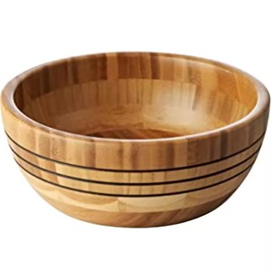 Wooden Salad <b>Bowl</b> Table Dinnerware Custom Wood Decorative <b>Dessert</b> <b>Bowl</b> Wholesale Wood Rustic Dough Wood Tableware <b>Bowl</b> for Salad - Product Image 1