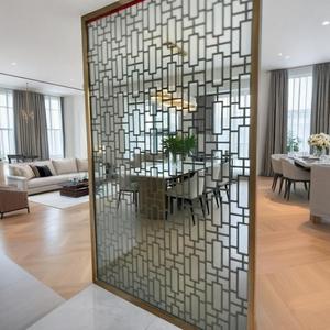 Divisorio in Metallo con Saldatura Invisibile in Acciaio Inox Stile Moderno per Lobby di Hotel, <span class=keywords><strong>Parete</strong></span> Decorativa dal Produttore - Product Image 2