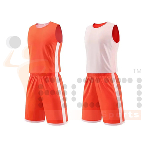 เครื่องแบบบาสเก็ตบอลเสื้อบาสเก็ตบอลผ้าโพลีเอสเตอร์ระบายอากาศได้ดีดีไซน์ใหม่ - Product Image 4