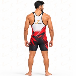 <b>Men</b> <b>Wrestling</b> <b>Singlet</b> Compression Fit Stretch Sports Uniform Moisture Wicking Breathable Quick Dry Training Wear Custom Team - Product Image 5