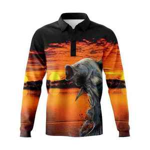 Camisa de Pesca Personalizada 2026 con Protección Solar UPF 50+, Sublimación, 100% Poliéster, Manga Larga, Transpirable, Secado Rápido, Talla Grande para Hombre - Product Image 5