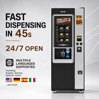 Distributeur automatique de café en grains TCN, paiement intelligent, écran tactile multilingue pour bureau, hôtel, commerce de détail